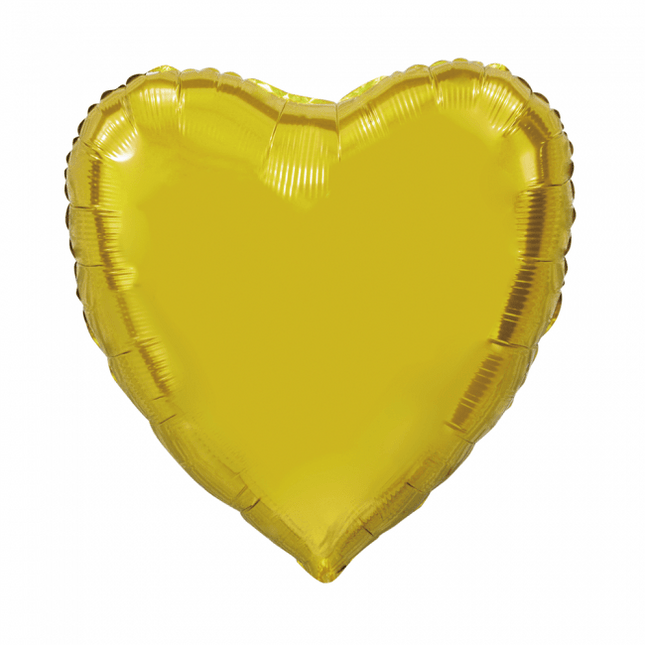 Helium Ballon Goud Hart XL Leeg 92cm van WeFiesta koop je bij Partywinkel