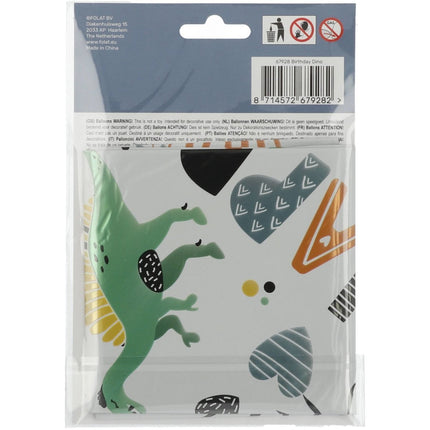 Helium Ballon Happy Birthday Dino Leeg 45cm van Folat koop je bij Partywinkel