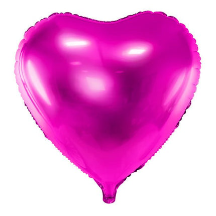 Helium Ballon Hart Fuchsia Leeg 45cm van Partydeco koop je bij Partywinkel