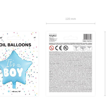 Helium Ballon Hart It'S A Boy Leeg 48cm van Partydeco koop je bij Partywinkel