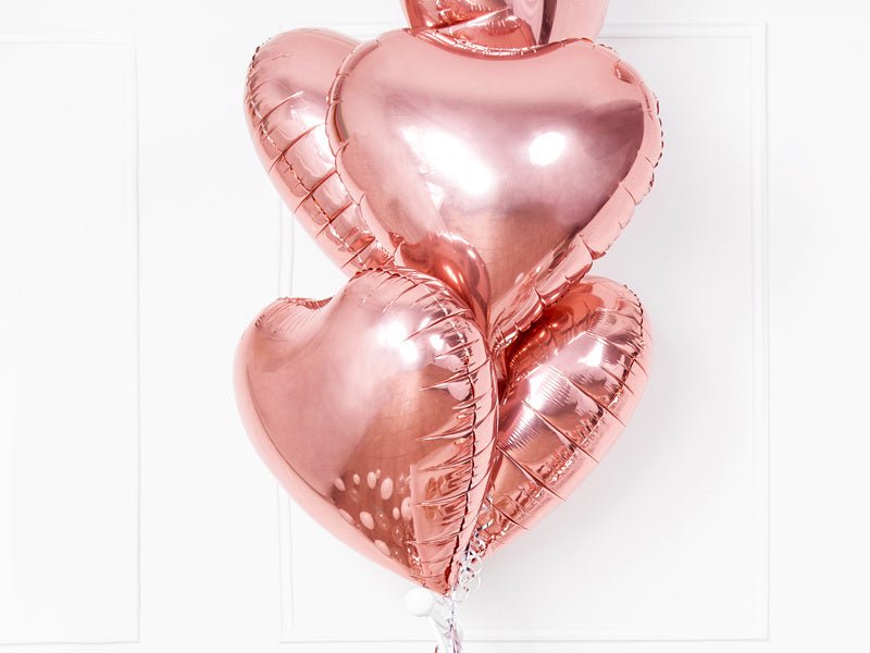 Helium Ballon Hart Rose Goud Leeg 45cm van Partydeco koop je bij Partywinkel