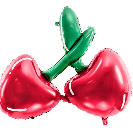 Helium Ballon Kersen Leeg 88cm van Partydeco koop je bij Partywinkel