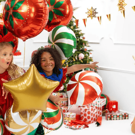 Helium Ballon Kerstbal Leeg 45cm van Partydeco koop je bij Partywinkel