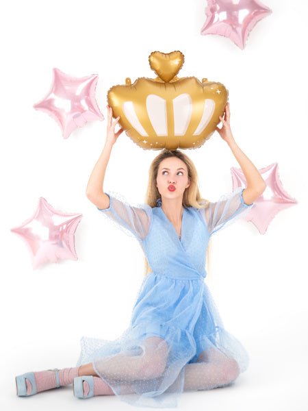 Helium Ballon Kroon Leeg 52cm van Partydeco koop je bij Partywinkel