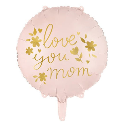 Helium Ballon Love You Mom Leeg 45cm van Partydeco koop je bij Partywinkel