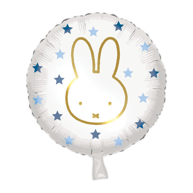 Helium Ballon Nijntje Blauw Leeg 45cm van Haza Witbaard koop je bij Partywinkel