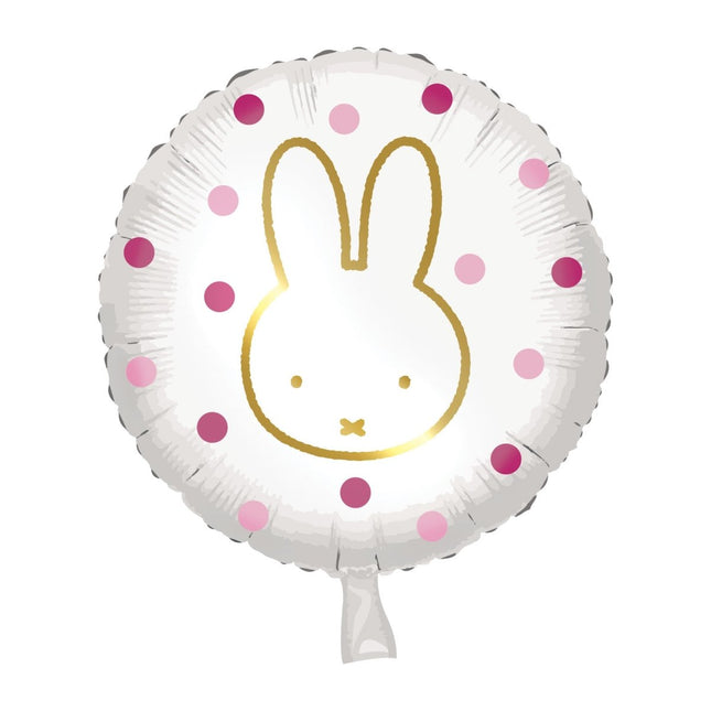 Helium Ballon Nijntje Roze Leeg 45cm van Haza Witbaard koop je bij Partywinkel