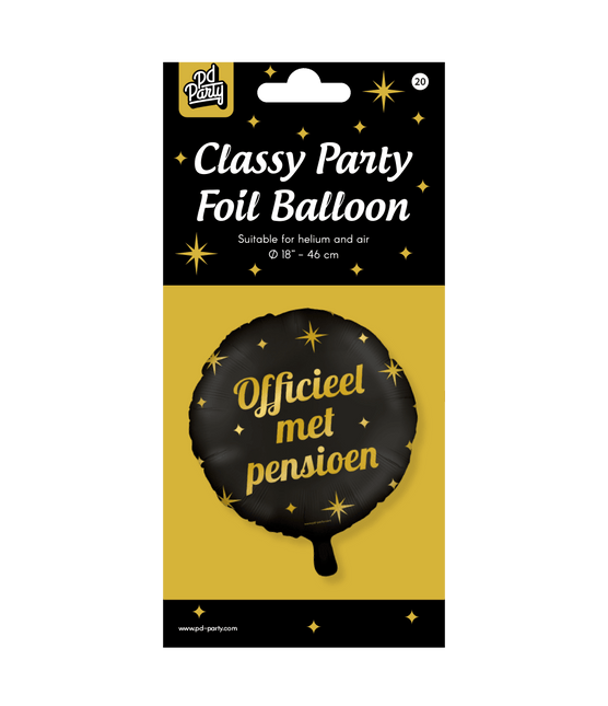 Helium Ballon Pensioen Leeg 30cm van Paper Dreams koop je bij Partywinkel