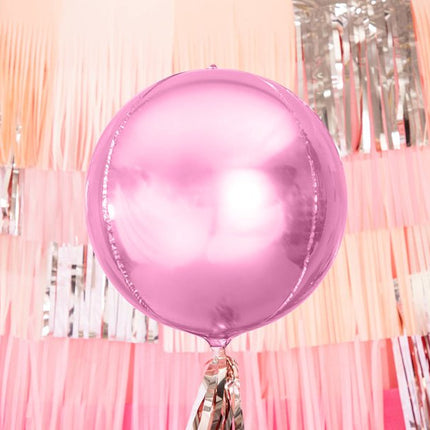Helium Ballon Rond Lichtroze Leeg 40cm van Partydeco koop je bij Partywinkel
