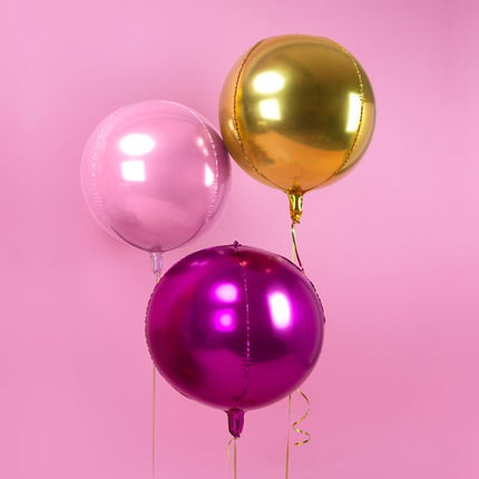 Helium Ballon Rond Lichtroze Leeg 40cm van Partydeco koop je bij Partywinkel