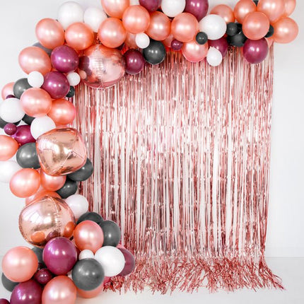 Helium Ballon Rond Rose Goud Leeg 40cm van Partydeco koop je bij Partywinkel