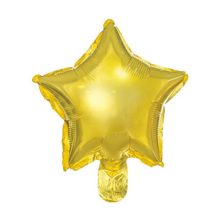 Helium Ballon Ster Goud Leeg 25cm 25st van Partydeco koop je bij Partywinkel