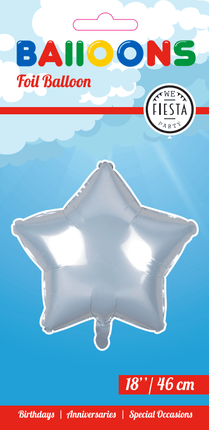 Helium Ballon Ster Wit 46cm leeg van WeFiesta koop je bij Partywinkel