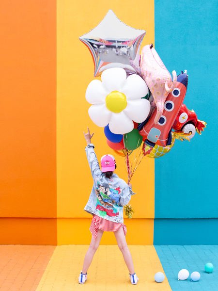 Helium Ballon Ster Zilver Leeg 70cm van Partydeco koop je bij Partywinkel