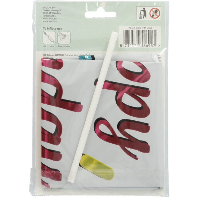 Helium Ballon Taart Leeg 72cm van Folat koop je bij Partywinkel