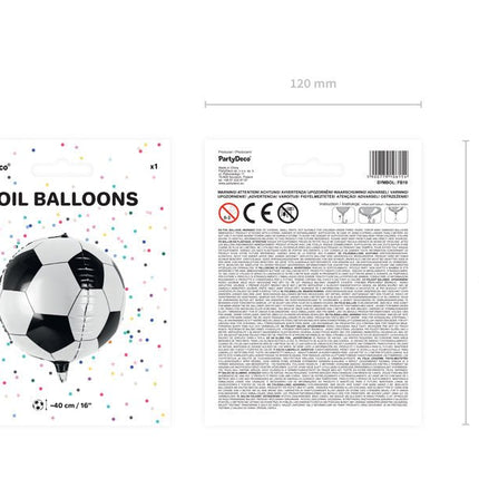 Helium Ballon Voetbal Leeg 40cm van Partydeco koop je bij Partywinkel