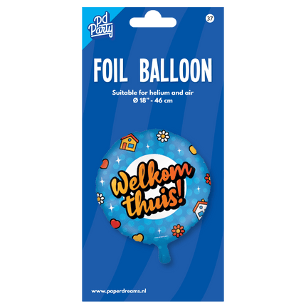 Helium Ballon Welkom Thuis Leeg 30cm van Paper Dreams koop je bij Partywinkel