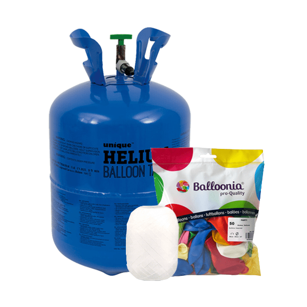 Helium Tank met 100 Ballonnen en Lint van Partywinkel koop je bij Partywinkel