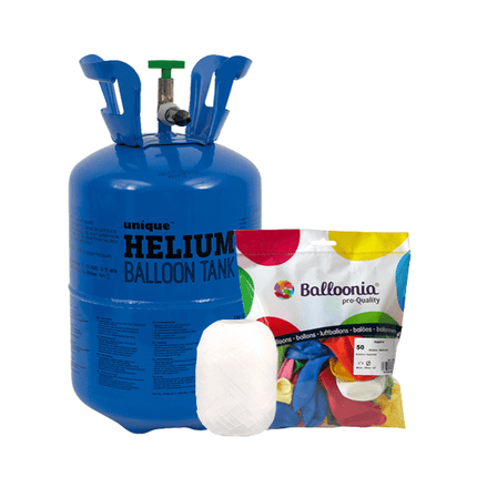 Helium Tank met 30 Ballonnen en Lint van Partywinkel koop je bij Partywinkel
