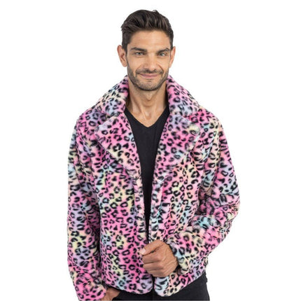 Herenjas – Multicolor Luipaardprint van CHAKS koop je bij Partywinkel