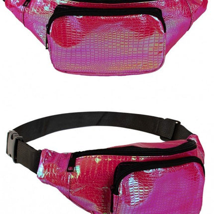 Heuptasje Slangeleer Print Fuchsia van PartyXplosion koop je bij Partywinkel