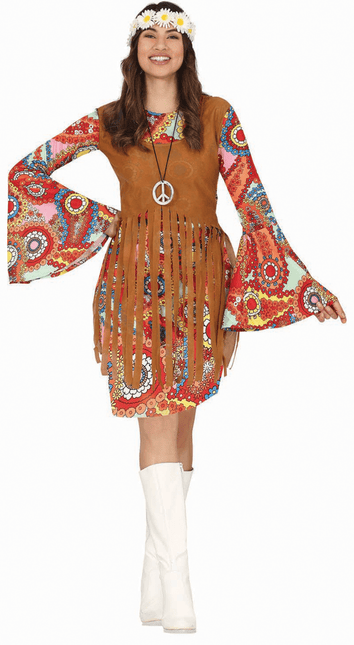 Hippie 60S Jurk Dames van Fiestas Guirca koop je bij Partywinkel