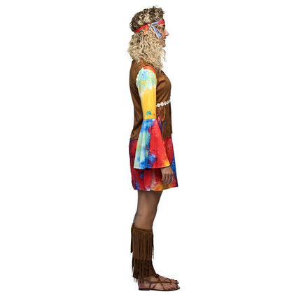 Hippie 60S Jurk Dames Peace van Boland koop je bij Partywinkel