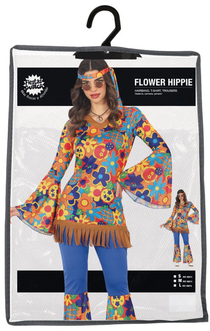 Hippie 60S Kostuum Dames Bloemen 3 delig van Fiestas Guirca koop je bij Partywinkel