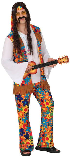 Hippie 60S Kostuum Heren Bloemen 3 delig van Fiestas Guirca koop je bij Partywinkel