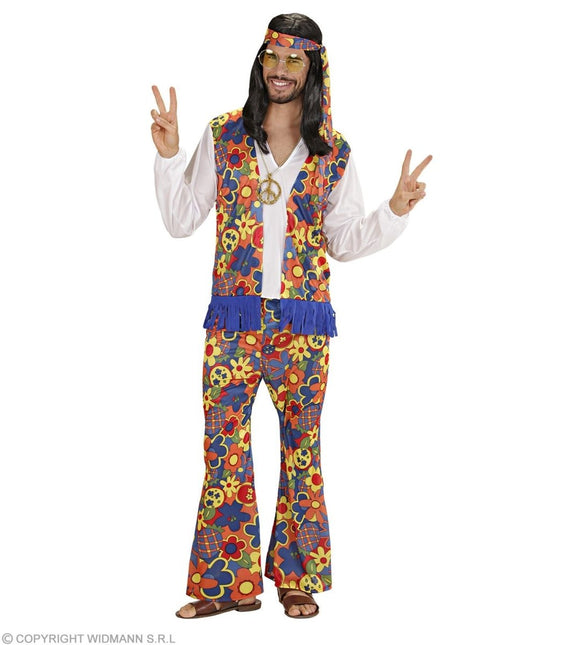 Hippie 60S Kostuum Heren Bloemen van Widmann koop je bij Partywinkel