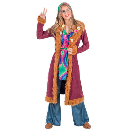 Hippie 60S Kostuum Roze Dames van Boland koop je bij Partywinkel