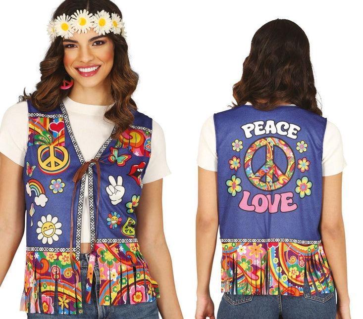 Hippie 60S Vest Dames van Fiestas Guirca koop je bij Partywinkel