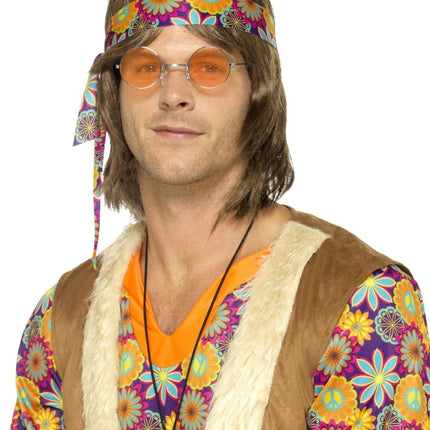 Hippie Bril Oranje van Smiffys koop je bij Partywinkel