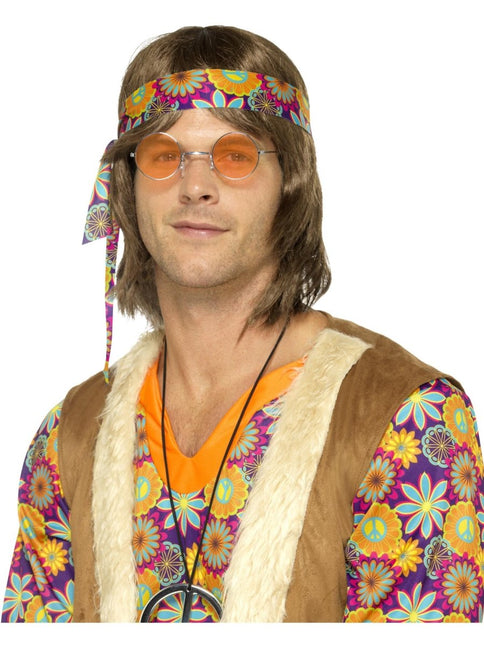Hippie Bril Oranje van Smiffys koop je bij Partywinkel