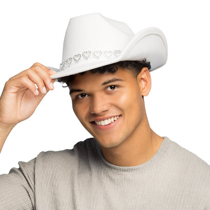 Hoed cowboy Jamie wit van Boland koop je bij Partywinkel