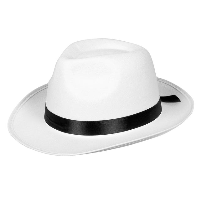 Hoed Maffia Wit 38cm van Boland koop je bij Partywinkel