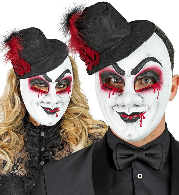 Hoed Masker Zwart Wit van Widmann koop je bij Partywinkel
