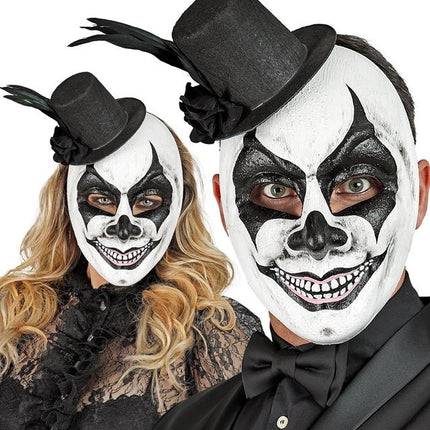 Hoed Masker Zwart Wit Schedel van Widmann koop je bij Partywinkel