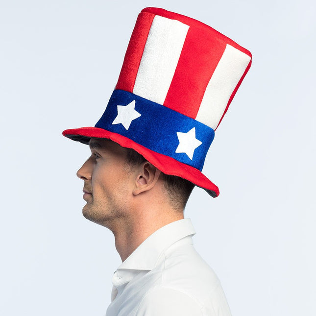 Hoge Hoed Amerikaanse Vlag van Boland koop je bij Partywinkel