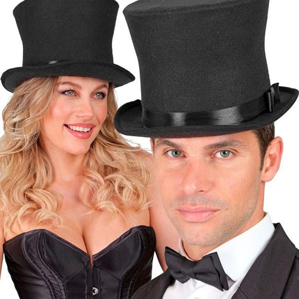 Hoge Hoed Zwart van Widmann koop je bij Partywinkel