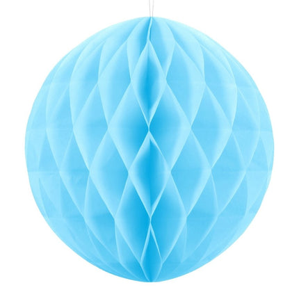 Honeycomb Bal Lichtblauw 20cm van Partydeco koop je bij Partywinkel