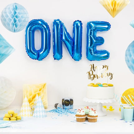 Honeycomb Bal Lichtblauw 20cm van Partydeco koop je bij Partywinkel