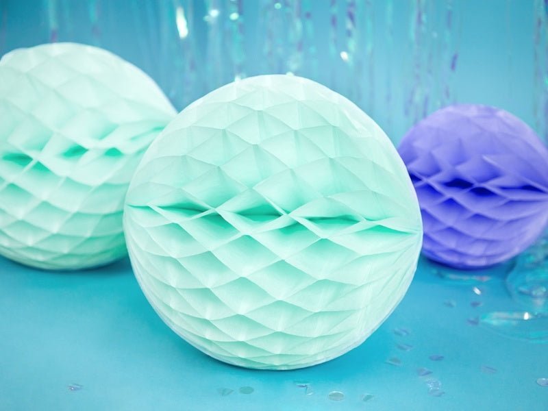 Honeycomb Bal Mintgroen 30cm van Partydeco koop je bij Partywinkel
