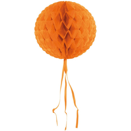 Honeycomb Bal Oranje Franje 30cm van Folat koop je bij Partywinkel