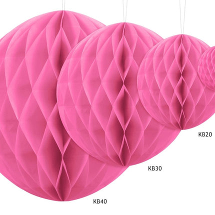 Honeycomb Bal Roze 30cm van Partydeco koop je bij Partywinkel