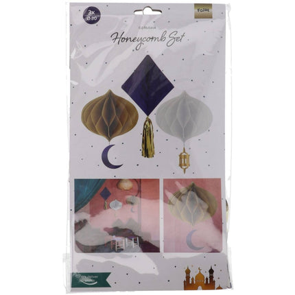 Eid Mubarak Honeycombs 3st van Folat koop je bij Partywinkel