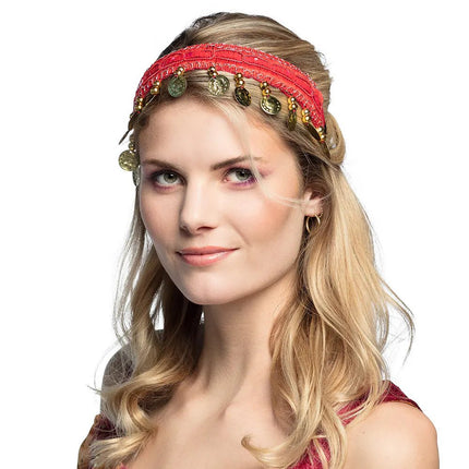 Hoofdband Belly dance rood van Boland koop je bij Partywinkel
