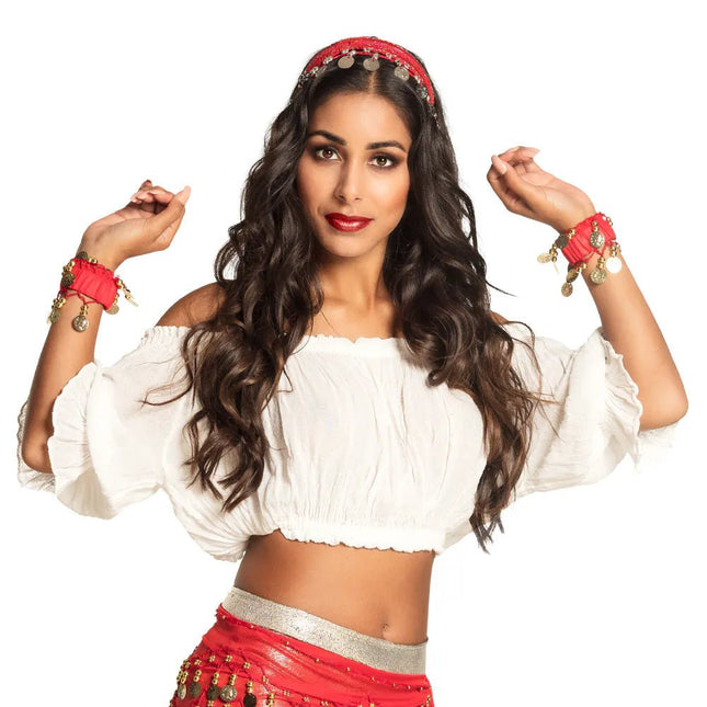 Hoofdband Belly dance rood van Boland koop je bij Partywinkel