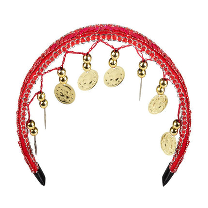 Hoofdband Belly dance rood van Boland koop je bij Partywinkel