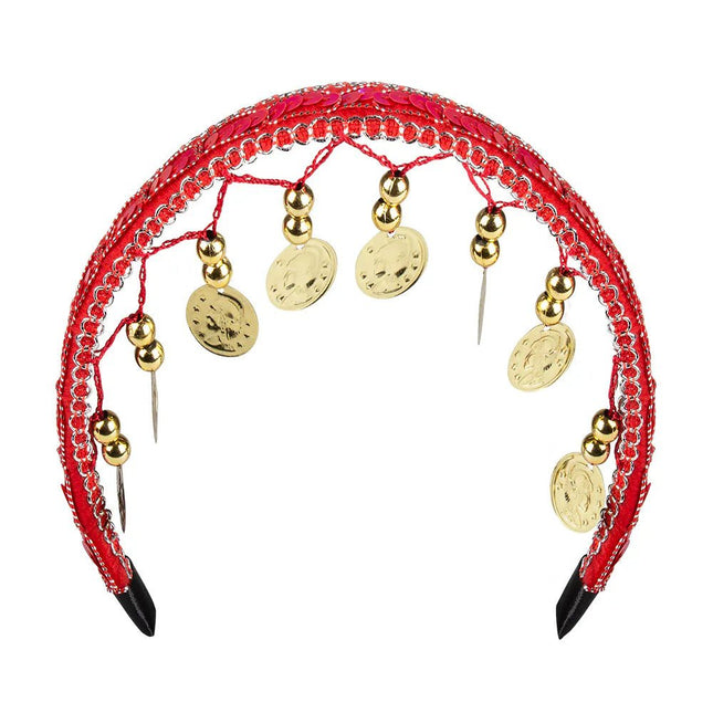 Hoofdband Belly dance rood van Boland koop je bij Partywinkel